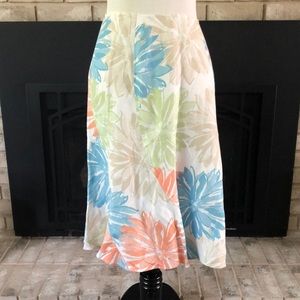 Jh Collectibles Pastel Floral Pattern Skirt sz 10P
